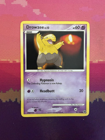 Pokemon Card Drowzee Great Encounters Common 65/106 Near Mint