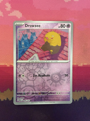 Pokemon Card Drowzee Scarlet & Violet 151 Reverse Holo Common 096/165 Near Mint