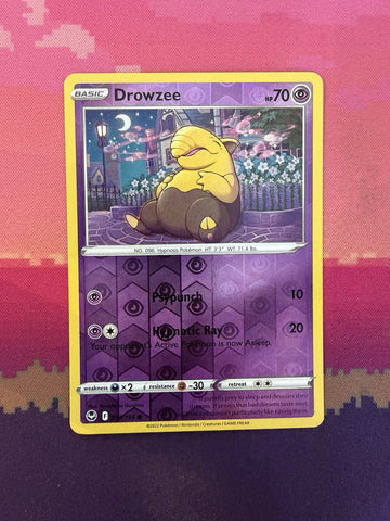 Pokemon Card Drowzee Silver Tempest Reverse Holo 060/195 Near Mint