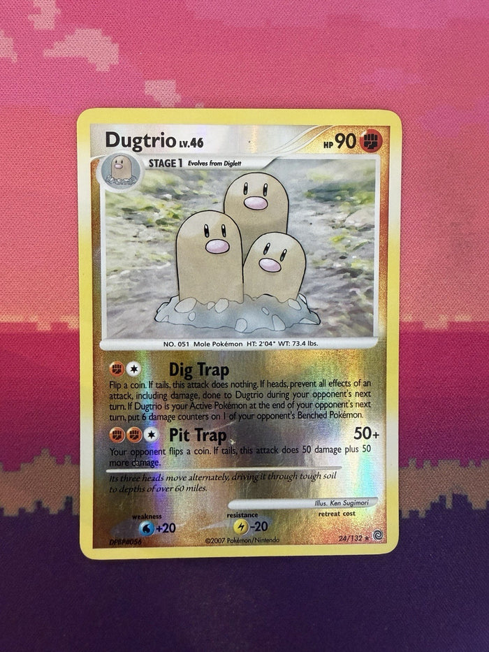 Pokemon Card Dugtrio Secret Wonders Reverse Holo Rare 24/132 Near Mint