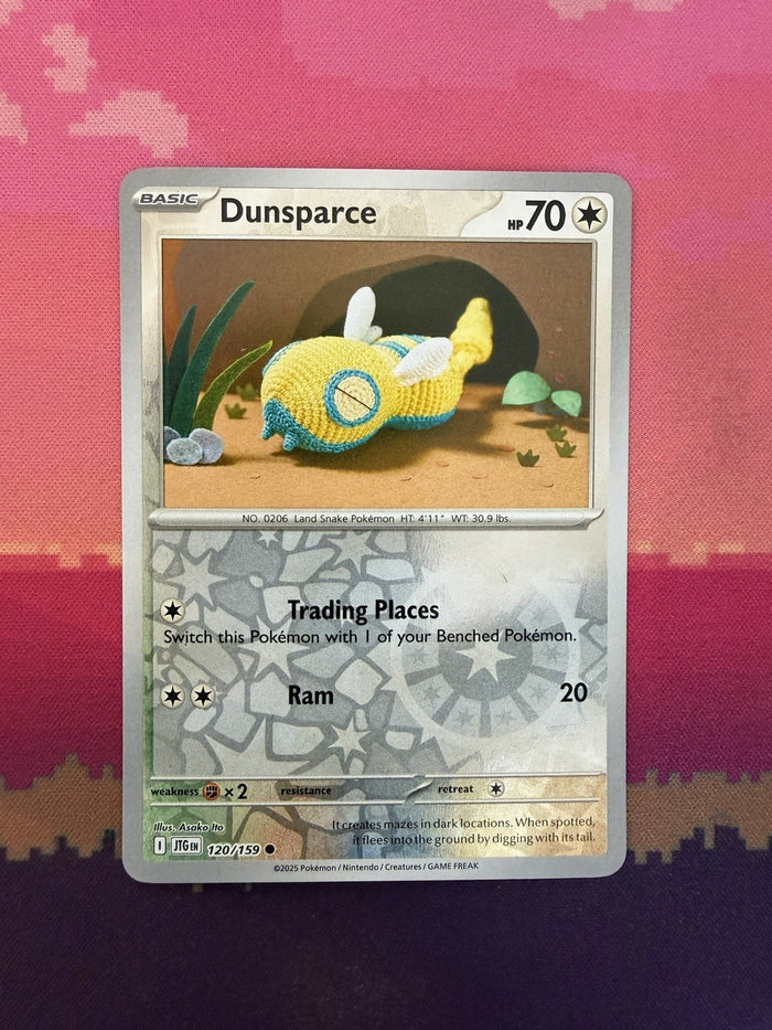 Pokemon Card Dunsparce Journey Together Reverse Holo Common 120/159 Near Mint