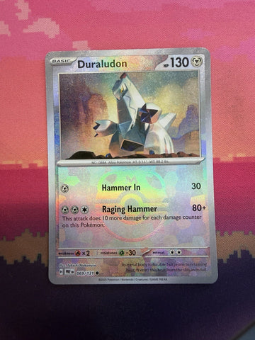 Pokemon Card Duraludon Prismatic Evolutions Masterball 069/131 Near Mint