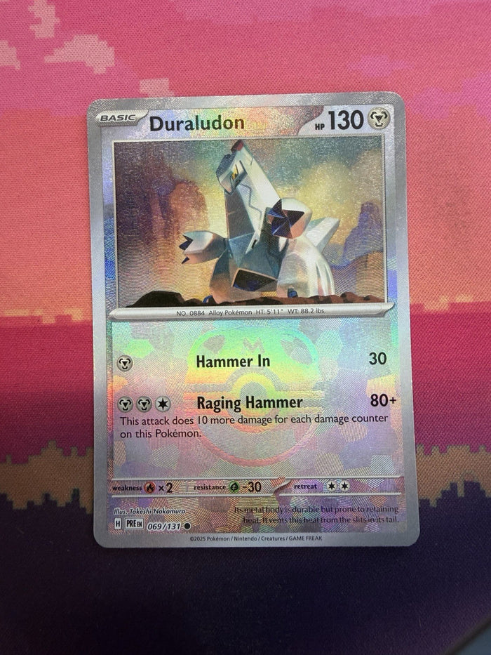Pokemon Card Duraludon Prismatic Evolutions Masterball 069/131 Near Mint