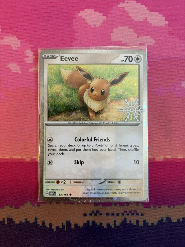 Pokemon Card Eevee ADVENT CALENDAR STAMPED Promo 133/165 SEALED Near Mint