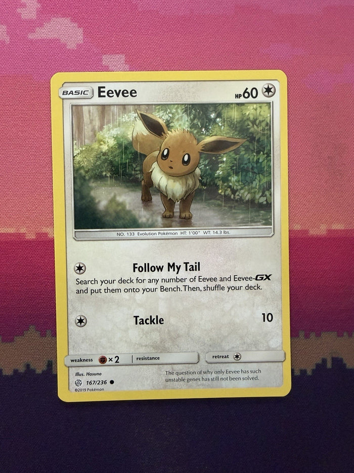 Pokemon Card Eevee Cosmic Eclipse Common 167/236 Near Mint