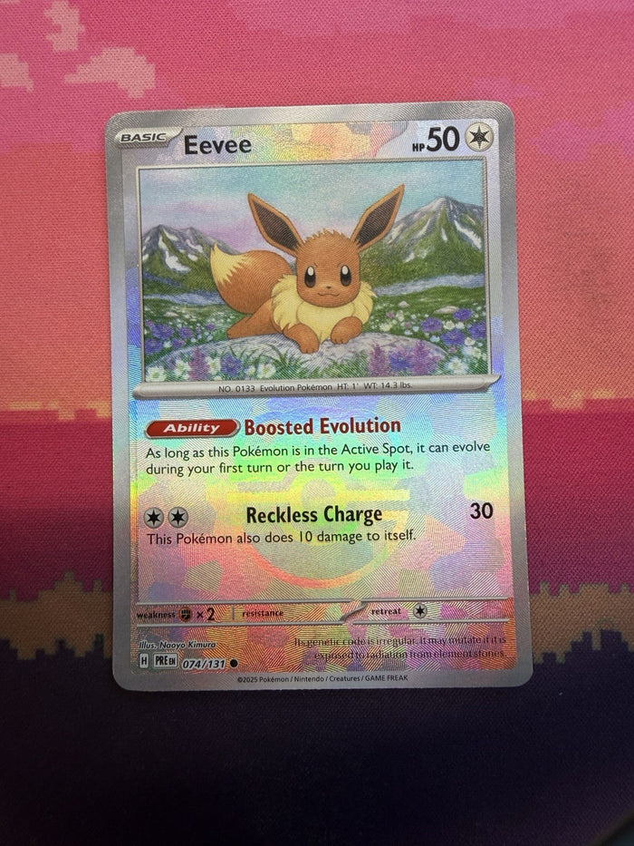 Pokemon Card Eevee Prismatic Evolutions Masterball 074/131 Near Mint