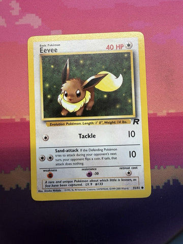 Pokemon Card Eevee Team Rocket Common 55/82 Near Mint