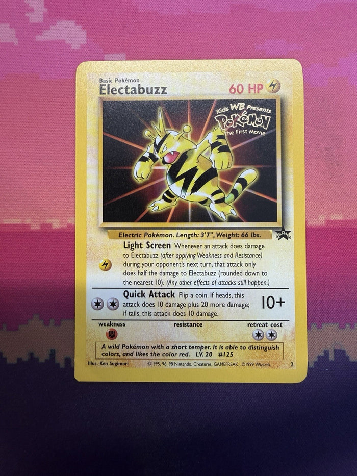 Pokemon Card Electabuzz Black Star Promo 2 WB Promo  Near Mint