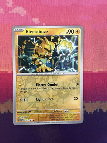Pokemon Card Electabuzz Scarlet & Violet 151 Reverse Holo Common 125/165 NM