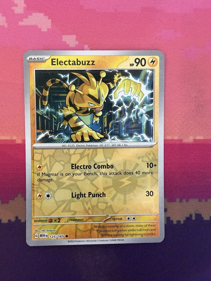 Pokemon Card Electabuzz Scarlet & Violet 151 Reverse Holo Common 125/165 NM