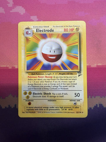 Pokemon Card Electrode Base Set 2 Rare 25/130 Near Mint