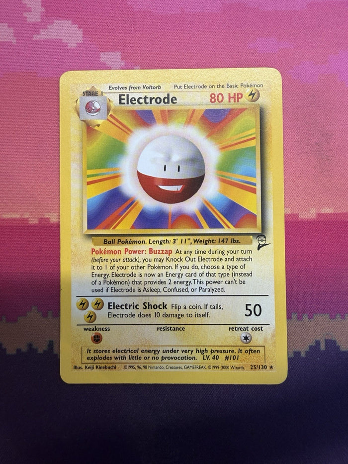Pokemon Card Electrode Base Set 2 Rare 25/130 Near Mint