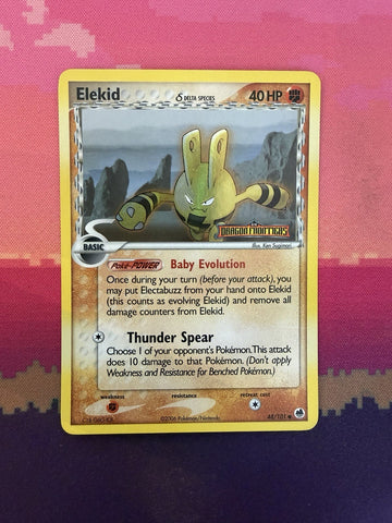 Pokemon Card Elekid Dragon Frontiers Reverse Holo Common 48/101 Near Mint