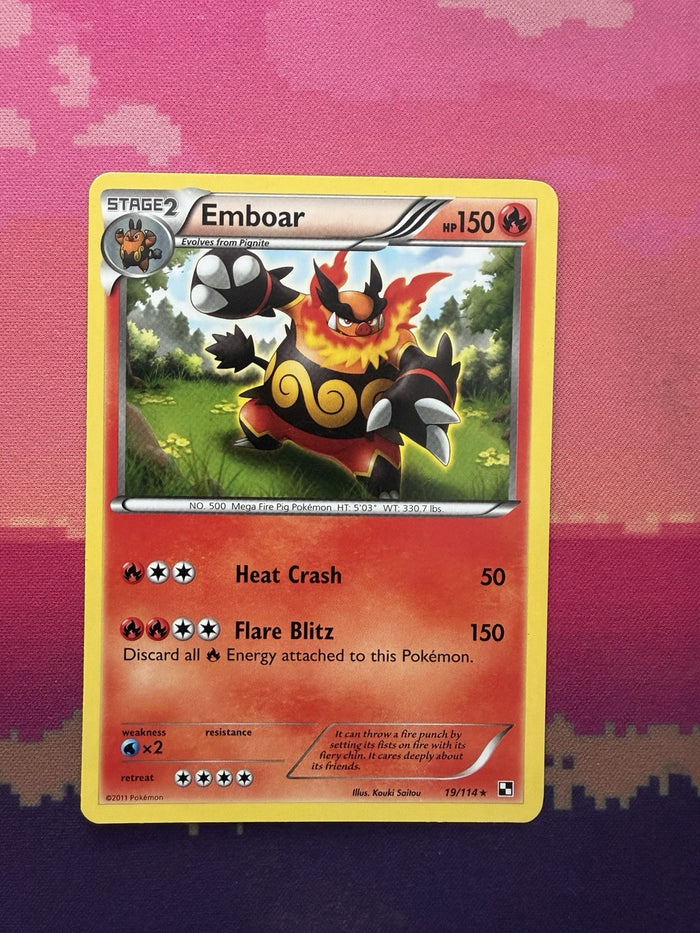 Pokemon Card Emboar Black & White Rare 19/114 Near Mint