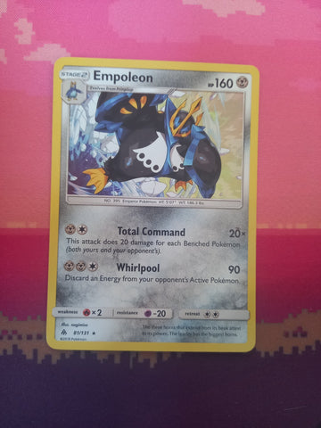 Pokemon Card Empoleon Forbidden Light Holo 81/131 Near Mint