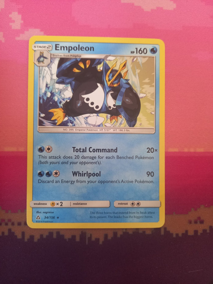 Pokemon Card Empoleon Ultra Prism 34/156 Near Mint