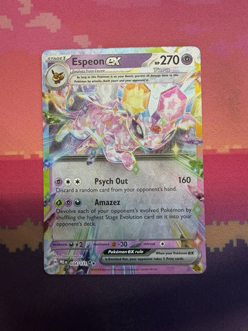Pokemon Card Espeon ex 034/131 Double Rare Prismatic Evolutions Near Mint