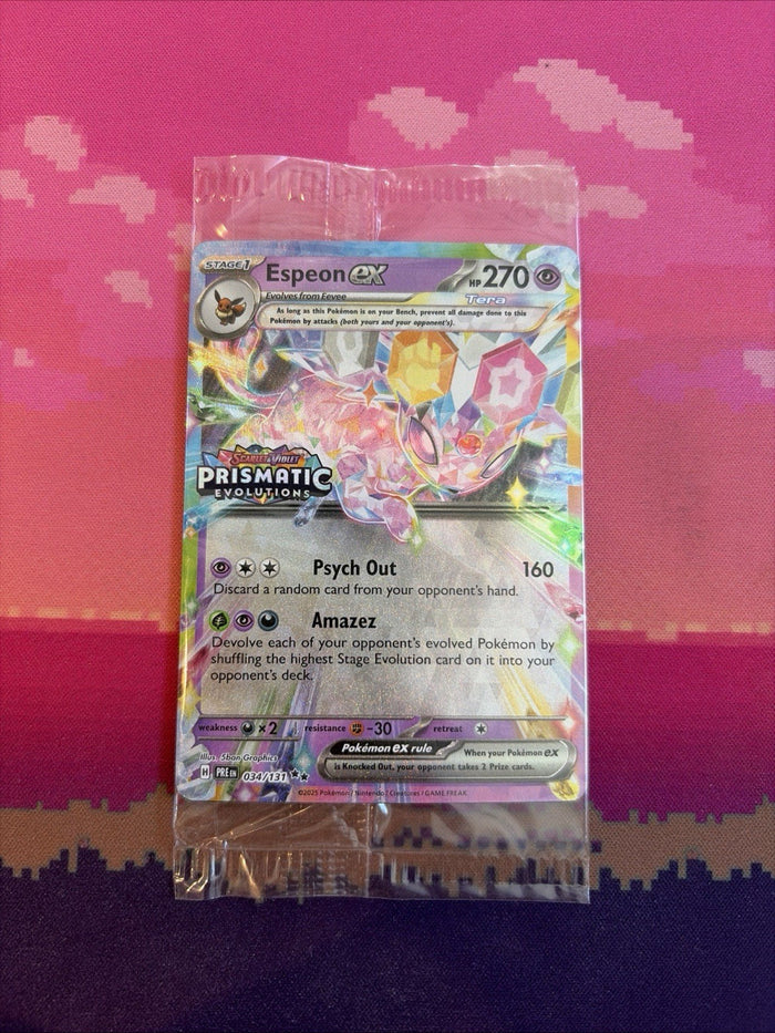 Pokemon Card Espeon ex Prismatic Evolution STAMPED 034/131 SEALED Near Mint