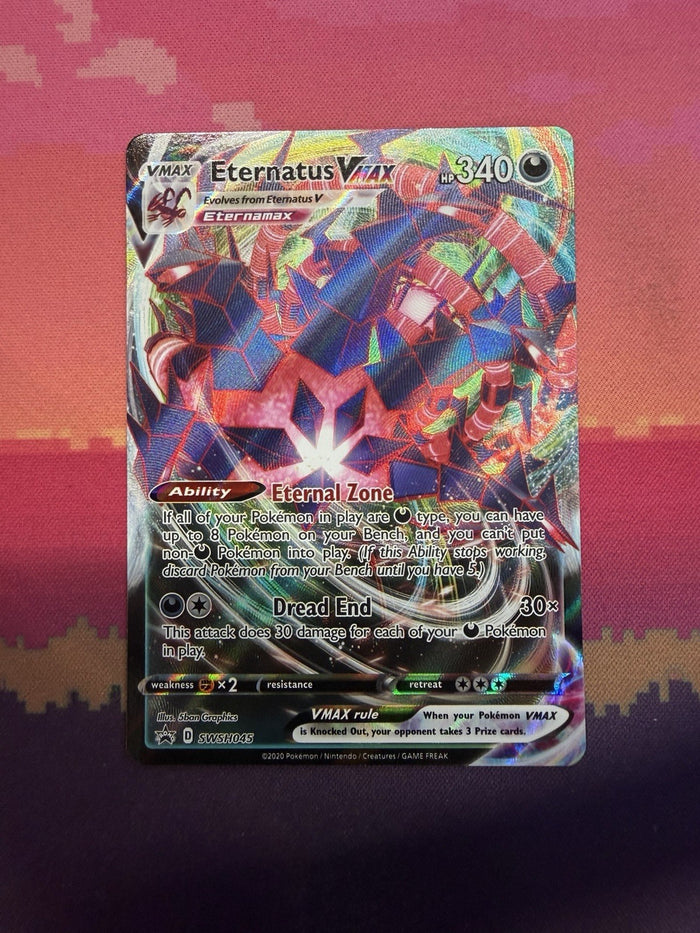 Pokemon Card Eternatus VMAX SWSH045 Black Star Promo Near Mint