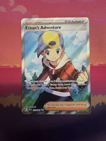 Pokemon Card Ethan's Adventure 221/182 Ultra Rare Destined Rivals Near Mint