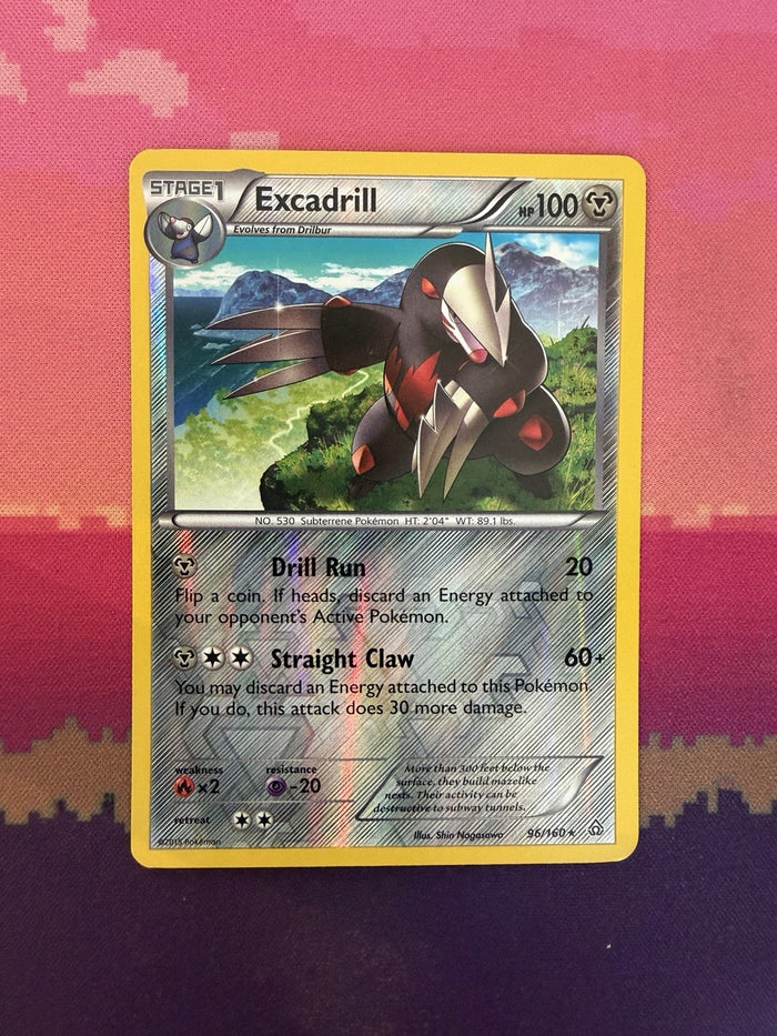 Pokemon Card Excadrill Primal Clash Reverse Holo Rare 96/160 Near Mint