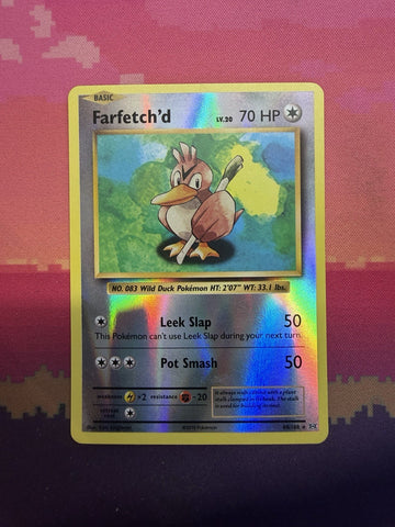 Pokemon Card Farfetch'd Evolutions Reverse Holo Rare 68/108 Near Mint