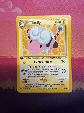 Pokemon Card Flaaffy Neo Destiny 1st Edition Uncommon 28/64 Near Mint