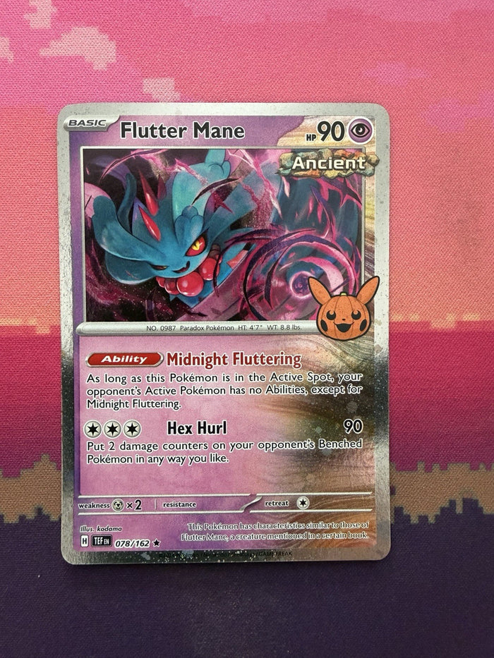 Pokemon Card Flutter Mane Temporal Forces Trick or Trade Cosmo Holo 078/162 NM