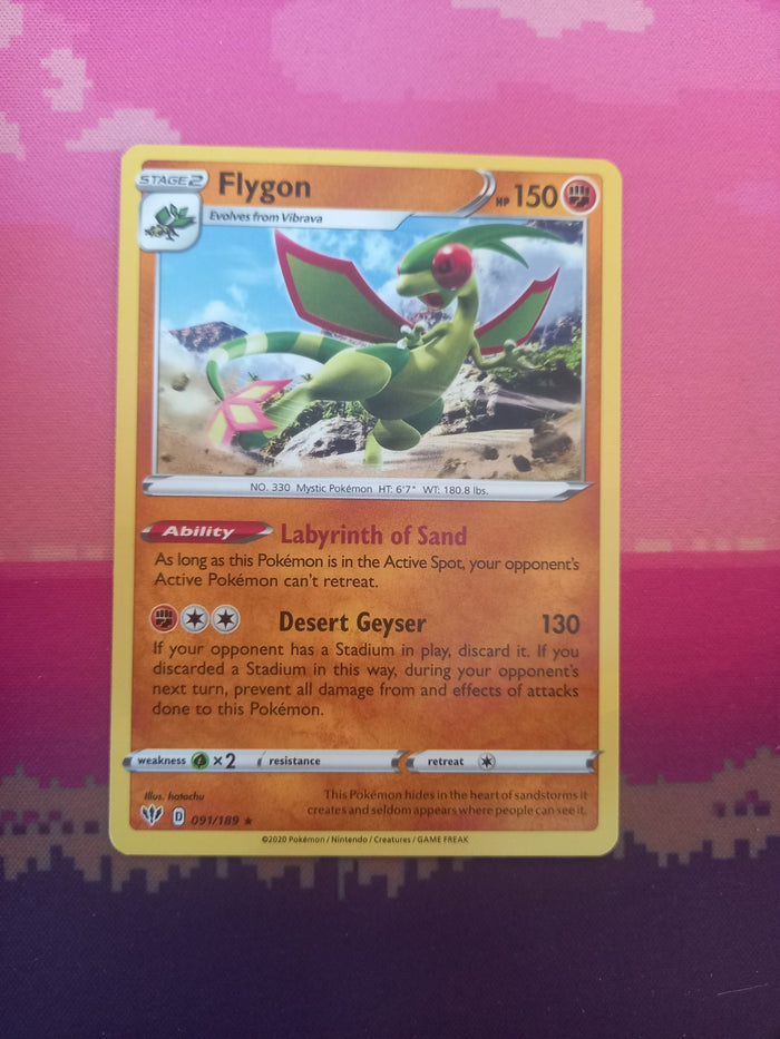 Pokemon Card Flygon Darkness Ablaze 091/189 Near Mint