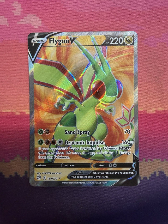 Pokemon Card Flygon V 164/172 Ultra Rare Brilliant Stars Near Mint