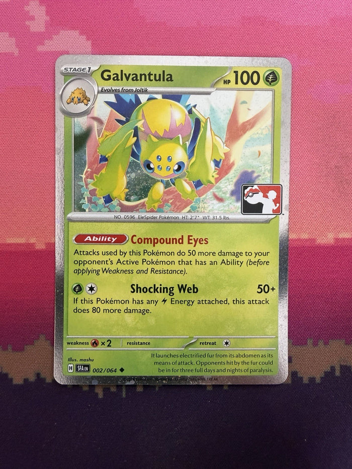 Pokemon Card Galvantula Prize Pack Stamp Cosmo 002/064 Near Mint