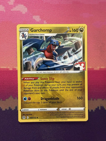 Pokemon Card Garchomp Brilliant Stars Prize Pack 109/172 Near Mint