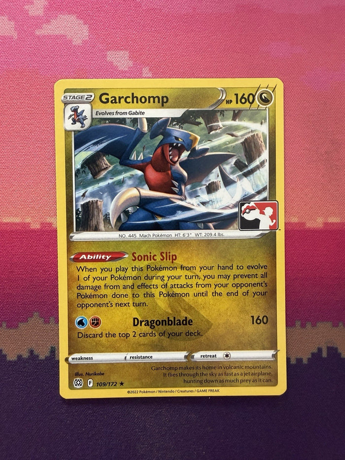 Pokemon Card Garchomp Brilliant Stars Prize Pack 109/172 Near Mint