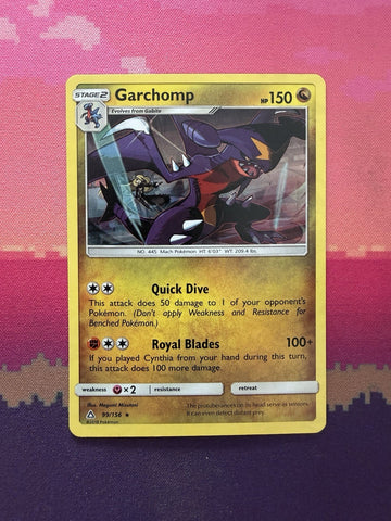 Pokemon Card Garchomp Ultra Prism Cracked Ice 99/156  Near Mint