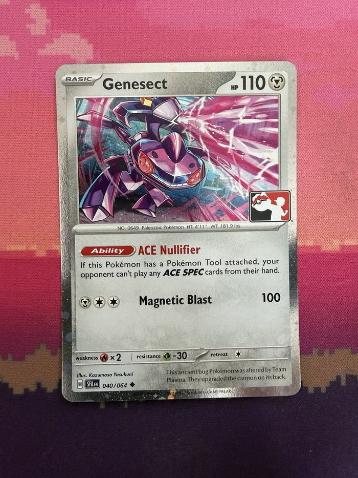 Pokemon Card Genesect Prize Pack Stamp Holo 040/064 Near Mint