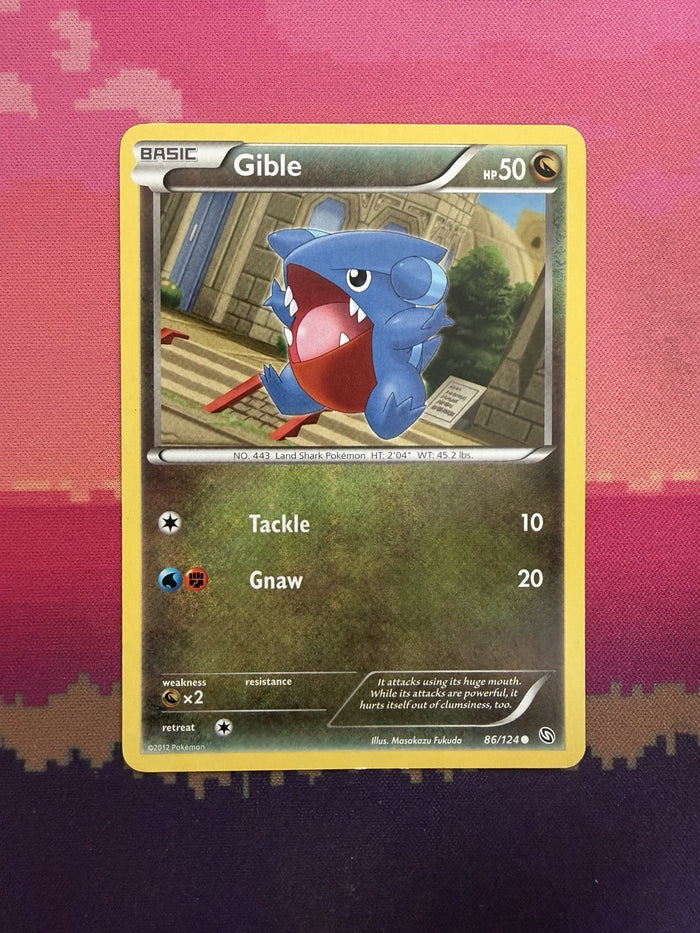 Pokemon Card Gible Dragons Exalted Common 86/124 Near Mint