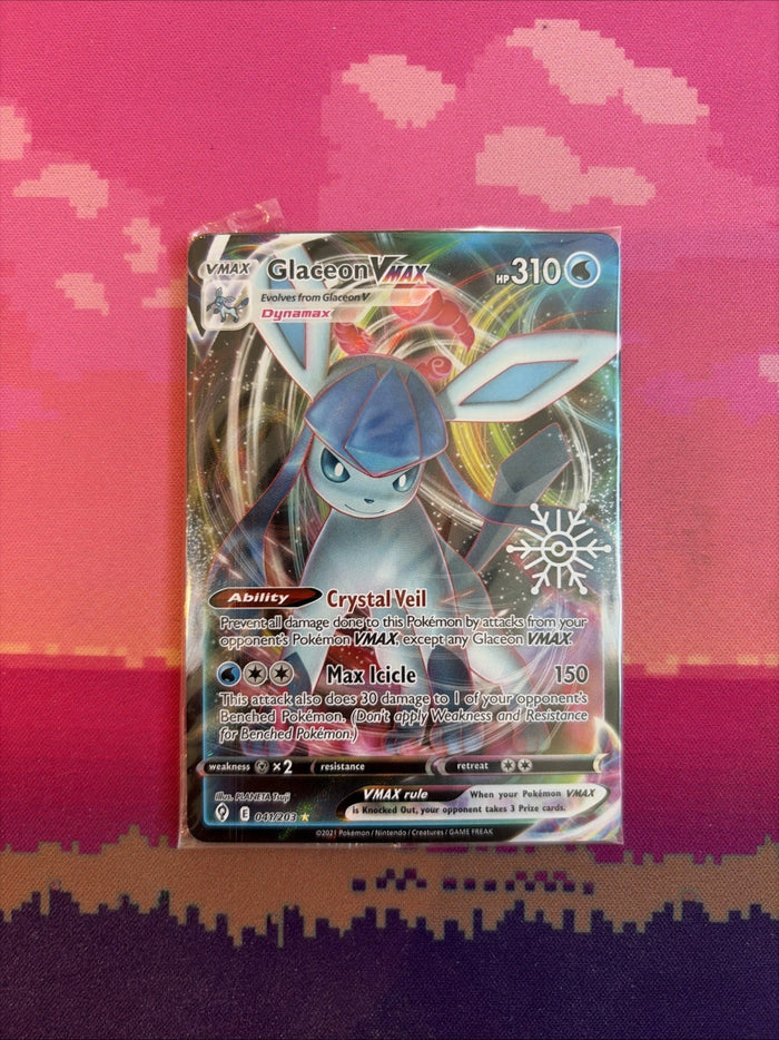 Pokemon Card Glaceon VMAX ADVENT CALENDER STAMPED Promo 041/203 SEALED Near Mint