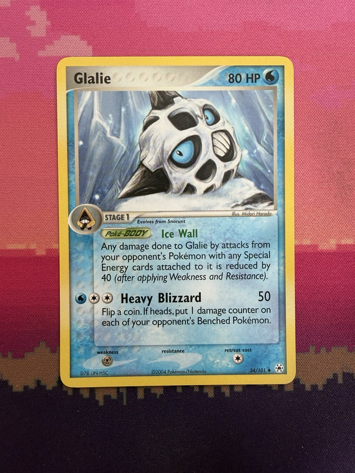 Pokemon Card Glalie Hidden Legends Uncommon 34/101 Near Mint