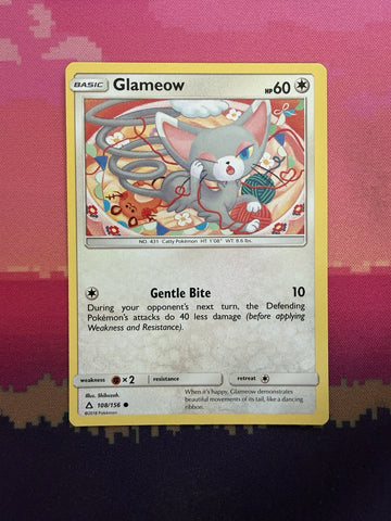 Pokemon Card Glameow Ultra Prism Common 108/156 Near Mint