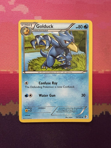 Pokemon Card Golduck Boundaries Crossed 34/149 Near Mint