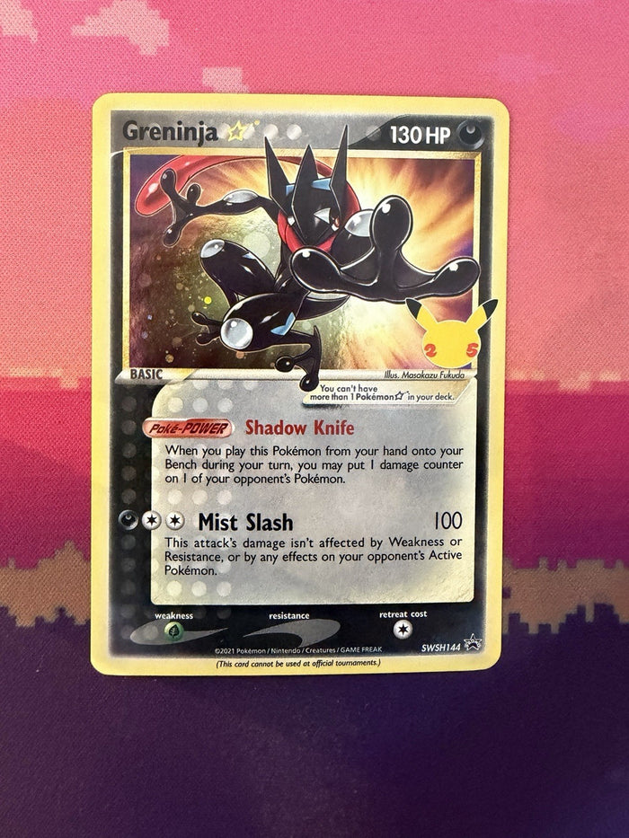 Pokemon Card Greninja 25th Celebration Black Star Promo SWSH144 Near Mint