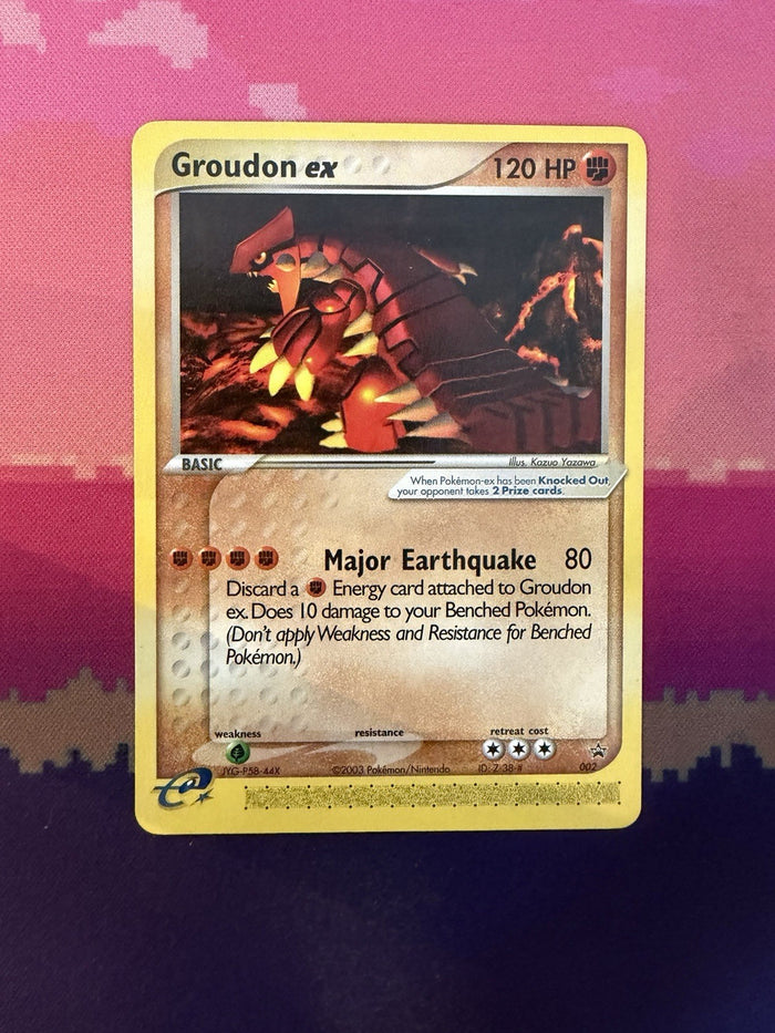 Pokemon Card Groudon Ex Black Star Promo 002 Near Mint