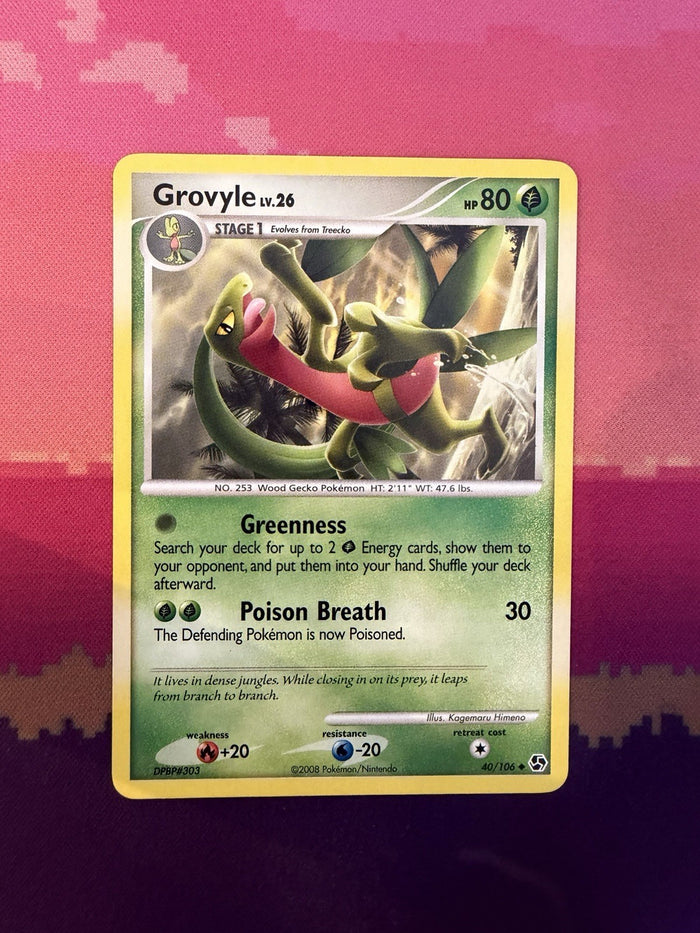 Pokemon Card Grovyle Great Encounters Uncommon 40/106 Near Mint