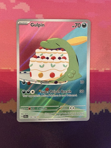 Pokemon Card Gulpin Stellar Crown Illustration Rare 154/142 Near Mint