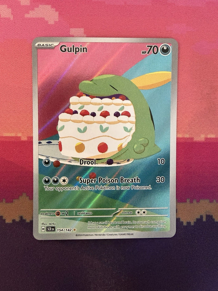 Pokemon Card Gulpin Stellar Crown Illustration Rare 154/142 Near Mint