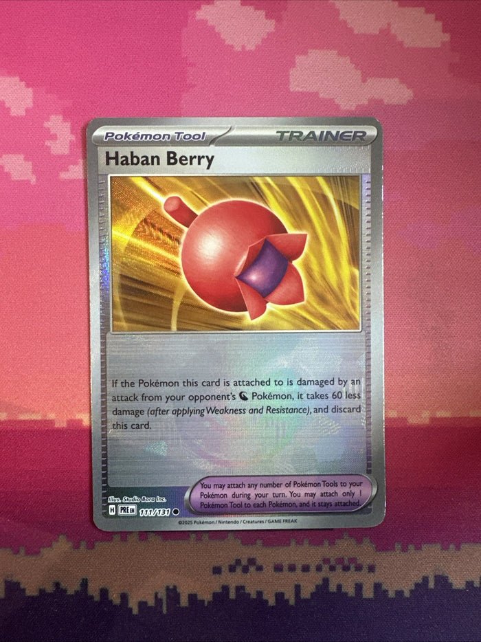 Pokemon Card Haban Berry Prismatic Evolution PokeBall Reverse 111/131 Near Mint