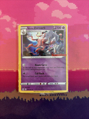 Pokemon Card Hisuian Zoroark Game Stop Promo STAMPED 076/196 SEALED Near Mint