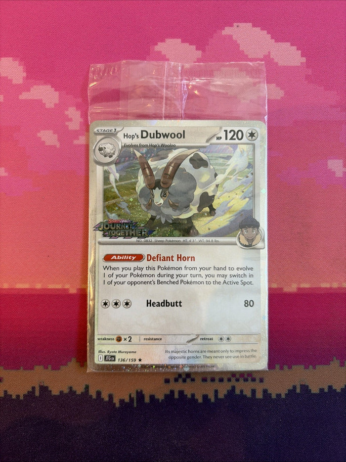 Pokemon Card Hop's Dubwool Journey Together STAMPED 136/159 SEALED Near Mint
