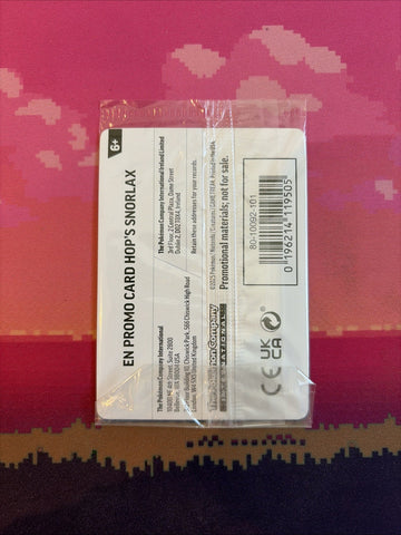 Pokemon Card Hop's Snorlax Game Stop Promo STAMPED 117/159 SEALED Near Mint (back)