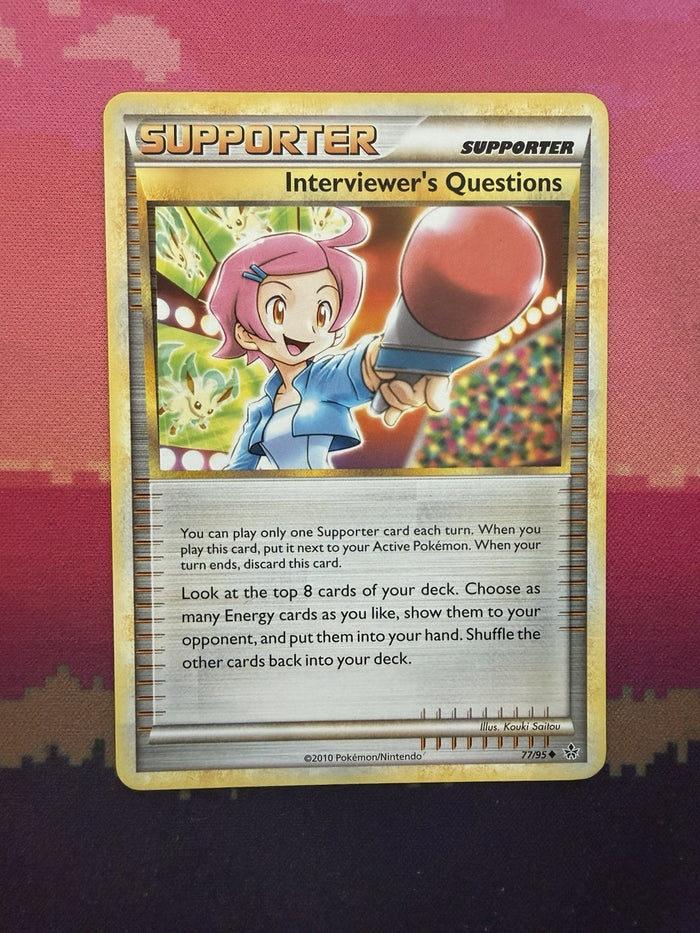 Pokemon Card Interviewer's Questions HS Unleashed 77/95 Near Mint